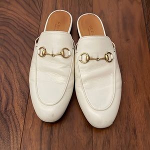 Gucci white loafers
